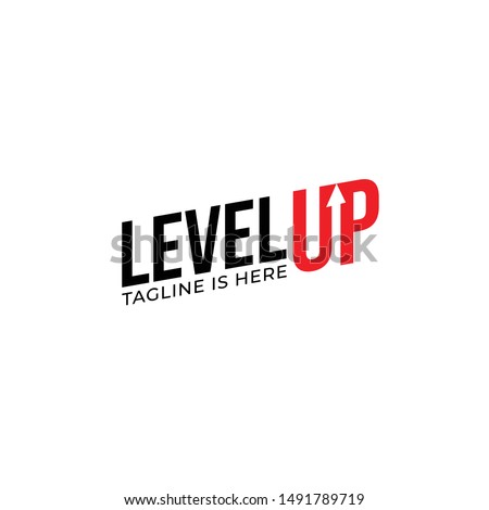 Modern Level Up Typography Logo design inspiration Stock fotó © 