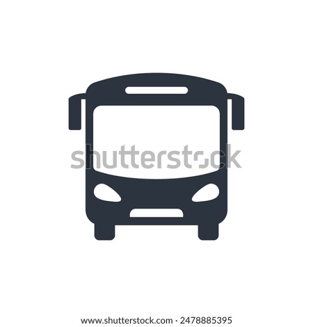 Bus Icon editable vector, isolated white background