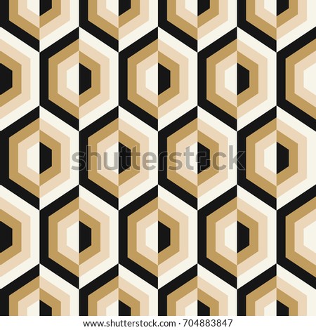 Abstract Seamless Pattern. Seamless Pattern with Hexagon. Vector illustration