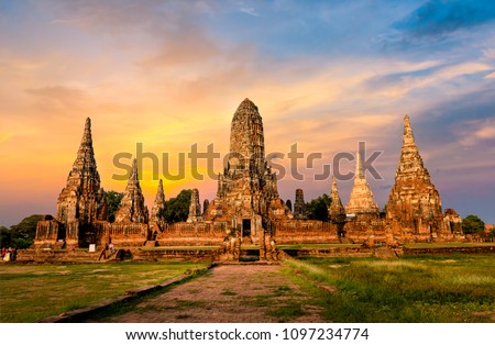 Similar – Image, Stock Photo Ancient ruins in Ayutthaya Historical Park, a famous tourist attraction in old city of Ayutthaya, Phra Nakhon Si Ayutthaya Province, Thailand