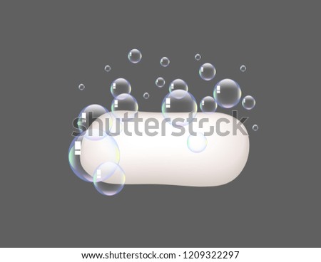 Soap on white background