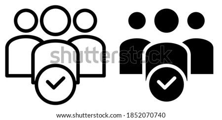Student Absence, attendance of participants in Outline and Glyph Icon