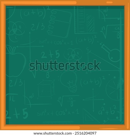 Colored chalkboard School icon Vector