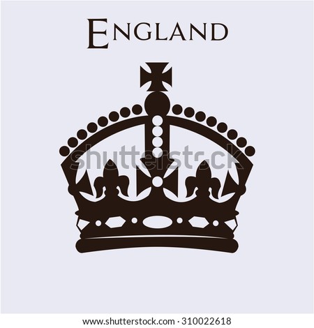 Isolated British Crown On A White Background. Vector Illustration ...