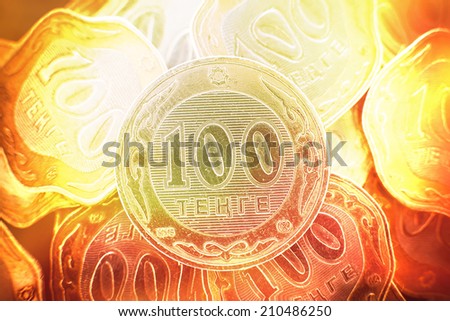 Kazakh money - tenge on fire