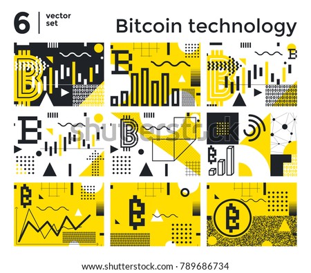 Vector set abstract background, illustrative typography horizontal banner for Blockchain, cryptocurrencies , bitcoin and distributed ledger technology concept. Block chain, network connect