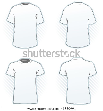 Vector Blank Tshirt Template Front and Back | Download Free Vector Art ...