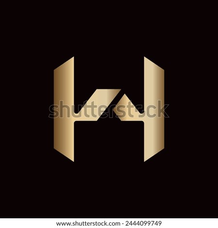 Luxury Letter H with Roof Logo