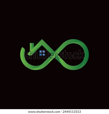 Modern Home + Infinity Logo Template