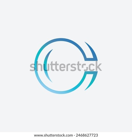 Geometric Minimalist Letter C Logo Icon Vector