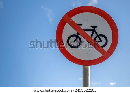 Similar – Image, Stock Photo Bicycle Prohibition Road Signs