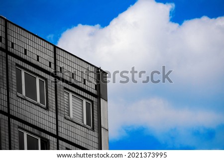 Similar – Image, Stock Photo Facade prefabricated building against evening sky