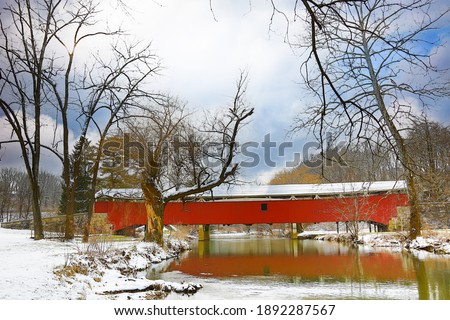 Bogert's Covered Bridge, Allentown, PA Foto stock © 