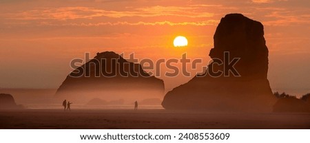 Similar – Image, Stock Photo Sunset on the Pacific coast in Costa Rica