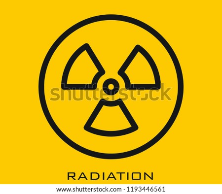 Radiation icon signs