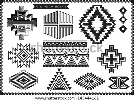 Aztec Vector Elements Set - 143444161 : Shutterstock