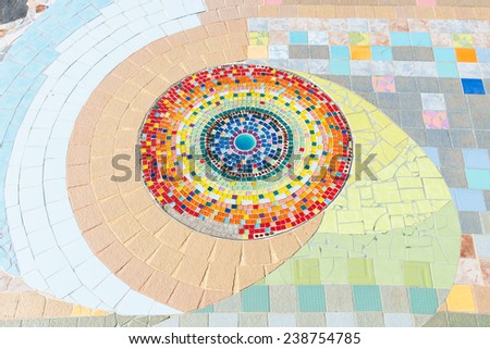Colorful glass mosaic art