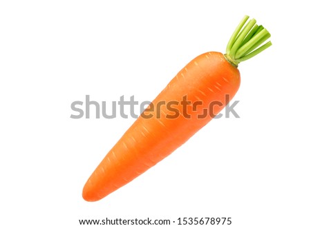 Fresh Carrot isolated on white background, Clipping path.