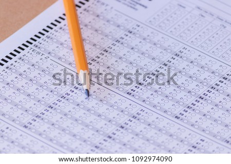 free photos standard test form selective focus on answer sheet