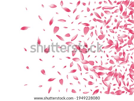 Pastel Lotus Petal Vector White Background. Purple Wallpaper Flower Petal Texture. Peach Petal Romance Banner. Free Cherry Petal Pattern.