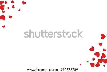 Maroon Color Hearts Vector White Backgound. Visual Heart Template. Pink Decoration Confetti Texture.