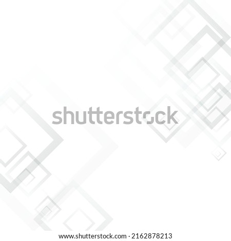 White Square Digital Vector  Background. Abstract Tile Design. Grey Minimal Banner. Light Simple Wallpaper.