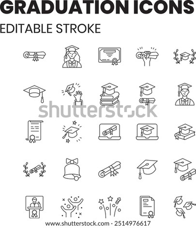 Graduation - 25 vector icons