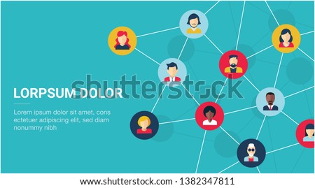 Social network - vector illustration