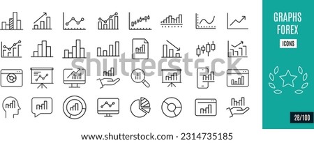 Best collection Graphs line icons. Chart, Diagram,...