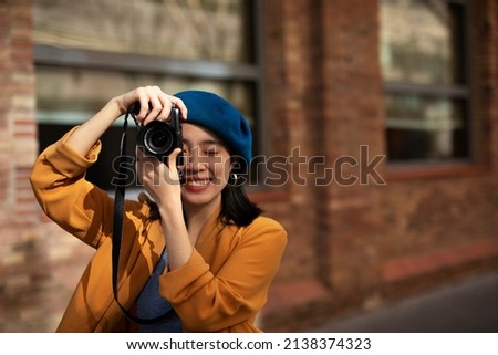 Similar – Image, Stock Photo Woman taking photo of salad in bowl