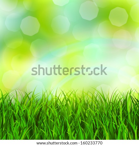 Abstract green grass background vector illustration