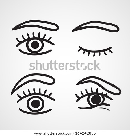 Eyes icons design over white background vector illustration isolated