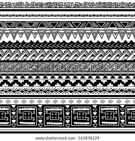 Seamless tribal texture illustration