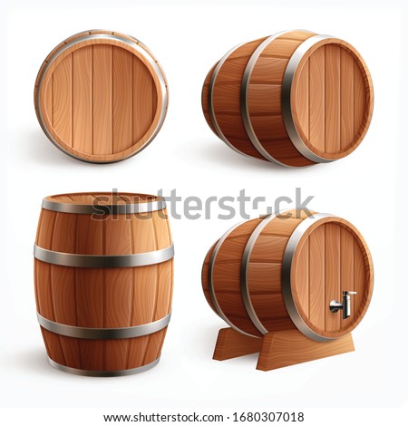 Similar – Image, Stock Photo Wooden barrel as detail view