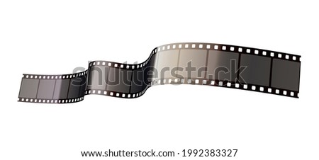 Film strip realistic icon on white background vector illustration