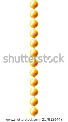 Realistic chain composition of isolated golden jewelry chain on blank background vector illustration