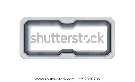 Porthole realistic composition with isolated image of metal frame for window of the vessel on blank background vector illustration