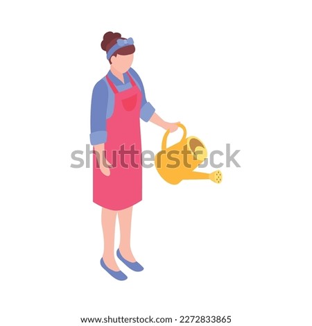 Similar – Image, Stock Photo Faceless female gardener caring about plants in garden