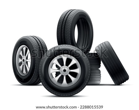 Similar – Image, Stock Photo Tyre trade Tire Tire tread