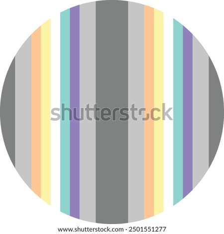 vertical stripes color of demifaun flag in circle shape vector illustration.