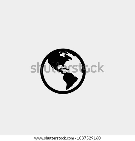 Earth icon. Vector earth. Africa map