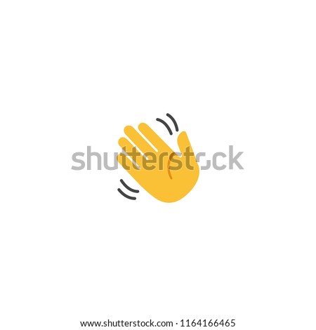 Waving Hand Vector Flat Icon