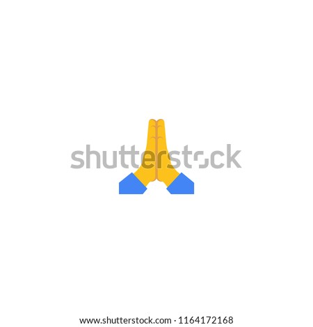 Folded Hands Vector Flat Icon