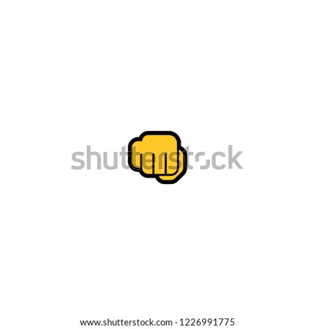 Oncoming Fist Vector Isolated Icon