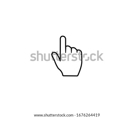 Backhand Index Pointing Up gesture emoji vector isolated icon illustration. Backhand Index Pointing Up emoticon