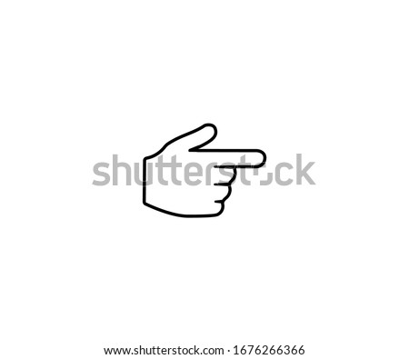 Backhand Index Pointing Right gesture emoji vector isolated icon illustration. Backhand Index Pointing Right emoticon