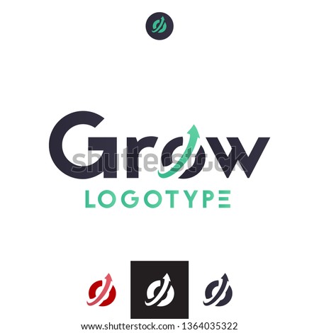 Vector Upward Arrow in a Circle Logo. Professional Company Business, Branding Icon. Growth Indicator Round Symbol.