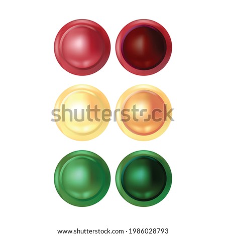 Vector, Traffic Light Buttons, Logo Icon.