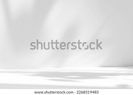 Image, Stock Photo empty white room with wooden parquet floor before renovation