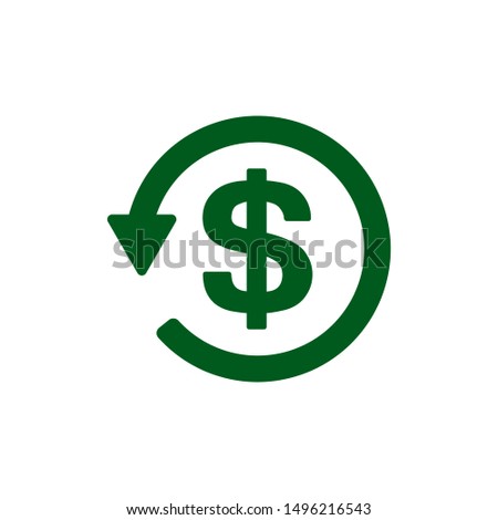 Chargeback icon symbol, return money. vector illustration